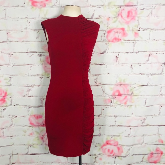 Betsey Johnson Dresses & Skirts - Betsy Johnson sleeveless mock neck ruched dress